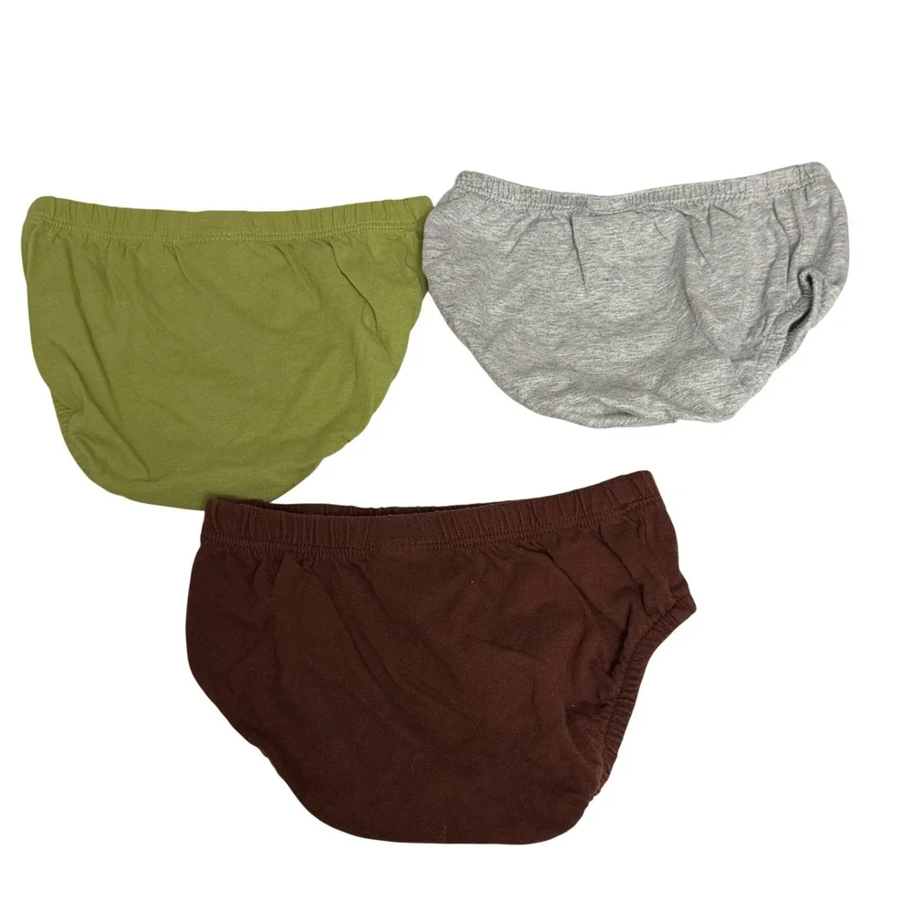 Carters Baby 18M Diaper Covers Bloomers 3 Pack Brown Green Gray Cotton Solid